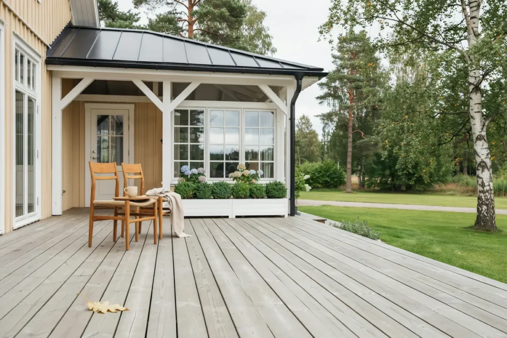 renovering av altan och uterum vid villa i j rna